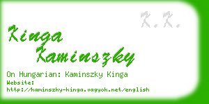 kinga kaminszky business card